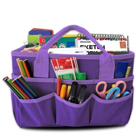 Teacher Tote Bag, Oxford Cloth Organizer, Large Tote with Multiple Pockets, Stationery and Supplies Storage Bag for Classroom,