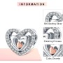 LaMenars - Colgante de perlas de plata de ley 925 con corazón de amor, feliz aniversario, dibujado a mano, con circonita cúbica,