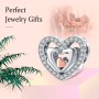 LaMenars - Colgante de perlas de plata de ley 925 con corazón de amor, feliz aniversario, dibujado a mano, con circonita cúbica,