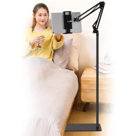 SAMHOUSING Soporte de Suelo para Tableta, Ajustable Universal Giratorio de 360 Grados, Soporte de teléfono para