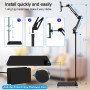 SAMHOUSING Soporte de Suelo para Tableta, Ajustable Universal Giratorio de 360 Grados, Soporte de teléfono para