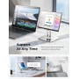 LISEN Soporte Tablet para iPad Mesa Metal Atril Tab Stand, Accesorios Escritorio para Ebook Kindle/Tablet Samsung Xiaomi Pad