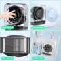 Dreamhigh® Ventilador Portatil USB, Ventilador Pequeño con Pantalla LED, 6 Velocidades, Mini Fans Silencioso(15dB) para Oficina,