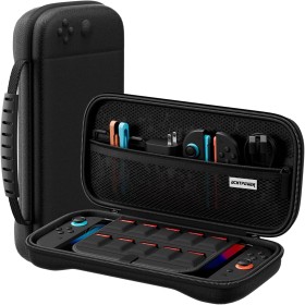 ECHTPower Funda para Switch 2 2025, Estuche Rígido de Nylon con Velcro Seguro, Anticaídas y Liegro, Case para Switch 2 con
