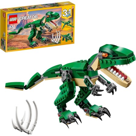 LEGO 31058 Creator 3en1 Grandes dinosaurios, Set de Construcción, T-Rex, Pterodáctilo y Triceratops, Animales de Juguete para