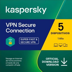 Kaspersky VPN Secure Connection | 5 Dispositivos | 1 Usuario | 1 Año | PC/Mac | Código de activación enviado por email