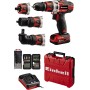 Einhell TE-CD 12/1 3X-Li - Taladro inalámbrico con batería y cargador | 30 Nm, engranaje de 2 velocidades, portabrocas de 10 mm,