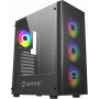 UNYKAch Caja de Ordenador ATX MIR 100, Gaming Gran Tamaño con 4 Ventiladores ARGB, 1 USB 2.0 y 3 USB 3.0