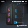 UNYKAch Caja de Ordenador ATX MIR 100, Gaming Gran Tamaño con 4 Ventiladores ARGB, 1 USB 2.0 y 3 USB 3.0