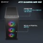 UNYKAch Caja de Ordenador ATX MIR 100, Gaming Gran Tamaño con 4 Ventiladores ARGB, 1 USB 2.0 y 3 USB 3.0