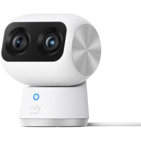 eufy Security Indoor CAM S350, cámara Doble, cámara de Seguridad con resolución 4K UHD, Zoom de 8× y PTZ de 360°, Ideal para
