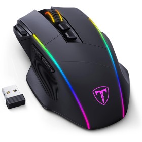 3 Wireless - Ratón para Gaming, Tri-Mode 2.4G/USB-C/Bluetooth Mouse hasta 10000DPI, Chroma RGB retroiluminado, Ratón ergonómico