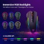 3 Wireless - Ratón para Gaming, Tri-Mode 2.4G/USB-C/Bluetooth Mouse hasta 10000DPI, Chroma RGB retroiluminado, Ratón ergonómico