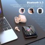 64 GB Reproductor MP3 Bluetooth 5.3, 2,4" Ecrã Tátil MP3 Reproductor Portátil com Altifalante Interior, Gravador De Voz, rádio