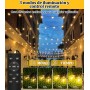 SAEIHGAE Exterior Jardín Solares Guirnalda Luces: Guirnaldas Luz Exterior Solar 15M 50FT G40 LED Plástico Bombillas 3 Modos
