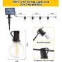 SAEIHGAE Exterior Jardín Solares Guirnalda Luces: Guirnaldas Luz Exterior Solar 15M 50FT G40 LED Plástico Bombillas 3 Modos