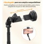 TONEOF Automática Palo Selfie Trípode, 168cm Monopie Tripode para Movil con Control Remoto Magnético Recargable,Soporte Movil