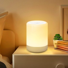 SOLIDEE LED Luz Nocturna Infantil, Lampara Bebe Regulable Táctil Para Dormitorio, Con Modo de Luz Cálida, Siete Modos de