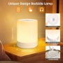 SOLIDEE LED Luz Nocturna Infantil, Lampara Bebe Regulable Táctil Para Dormitorio, Con Modo de Luz Cálida, Siete Modos de