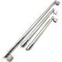 Barra de soporte para mampara de ducha de acero inoxidable, ajustable 600 mm a 800 mm, 25 mm, compatible con cristal de 8 mm a