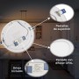 LED ATOMANT Pack 5x Downlight LED Panel Extraplano Redondo 220mm 20W, 1800 lumenes, Color Luz Fria (6500K), Corte estandar