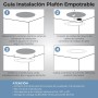 LED ATOMANT Pack 5x Downlight LED Panel Extraplano Redondo 220mm 20W, 1800 lumenes, Color Luz Fria (6500K), Corte estandar
