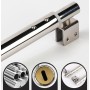 Barra de soporte para mampara de ducha de acero inoxidable, ajustable 600 mm a 800 mm, 25 mm, compatible con cristal de 8 mm a