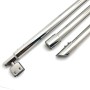 Barra de soporte para mampara de ducha de acero inoxidable, ajustable 600 mm a 800 mm, 25 mm, compatible con cristal de 8 mm a