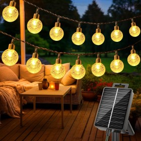 litogo Guirnaldas Luces Exterior Solar, 15M LED Guirnalda Luces Solar, 8 Modos con Función de Memoria, Impermeable Bombillas