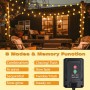 litogo Guirnaldas Luces Exterior Solar, 15M LED Guirnalda Luces Solar, 8 Modos con Función de Memoria, Impermeable Bombillas