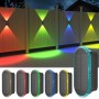 ELLASAY Aplique Solar Pared Exterior,Lámparas Solares Exteriores Arriba y Abajo IP65 Impermeable,3 Colores Brillantes Luces