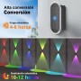 ELLASAY Aplique Solar Pared Exterior,Lámparas Solares Exteriores Arriba y Abajo IP65 Impermeable,3 Colores Brillantes Luces