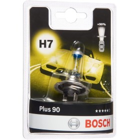 Bosch H7 Plus 90 Lámpara para faros, 12 V 55 W PX26d, Lámpara x1