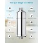 Filtro de Ducha de 32 Etapas con Vitamina C, MEKO Filtro Antical para Agua Dura, Filtro con Cartuchos Reemplazables de