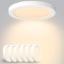 Yexati Plafon LED Techo 18W 1800LM, IP44 Lámpara Techo Delgada 6500K Blanco Frío, Lampara de Techo Redondo Plana Ø220mm Driver