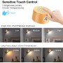 Luz de Pared de Interior, Lámpara de Pared con Batería de Carga USB, 3 Colores y 3 Niveles de Brillo Pared de Interior 360 °