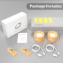 Luz de Pared de Interior, Lámpara de Pared con Batería de Carga USB, 3 Colores y 3 Niveles de Brillo Pared de Interior 360 °