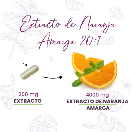 HSN P-Sinefrina 60mg | 120 Cápsulas Vegetales | 100% Natural | Sinefrina procedente de la Naranja Amarga: Contribuye al manejo