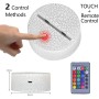 Hoofun Stitch Luz Nocturna, 16colores 4modos Stitch Luz De Noche, Lampara LED 3d con Control Remoto Y Smart Touch, Lámpara