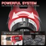 TEENO - Taladro atornillador inalámbrico PSR 21V + 2 baterías de litio + 41 accesorios + guantes profesionales LED Luz Para