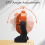 Sendowtek Table Fan Desktop Fans Strong Rechargeable Battery 10400mAh with LED Light and Hook Fan Camping Adjustable Speed Quiet
