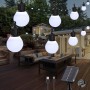Tacobey Guirnaldas de Luces Exterior Solar, 10M 100 LED Guirnaldas Luminosas Exterior Solares con 20 Bombillas, IP65