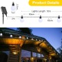 Tacobey Guirnaldas de Luces Exterior Solar, 10M 100 LED Guirnaldas Luminosas Exterior Solares con 20 Bombillas, IP65
