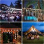 Tacobey Guirnaldas de Luces Exterior Solar, 10M 100 LED Guirnaldas Luminosas Exterior Solares con 20 Bombillas, IP65