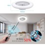 Aigostar Ventilador de Techo con Luz Silencioso, Φ49*14cm, con Telecomando, Motor DC, Temporizador, Función de Memoria, Apto