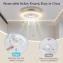 Aigostar Ventilador de Techo con Luz Silencioso, Φ49*14cm, con Telecomando, Motor DC, Temporizador, Función de Memoria, Apto