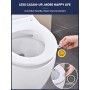 Tapa Wc Forma O Universal, YEAUPE PRO Asiento de Inodoro de Cierre Suave en Forma de O con Liberación Rápida para una Fácil