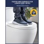 Tapa Wc Forma O Universal, YEAUPE PRO Asiento de Inodoro de Cierre Suave en Forma de O con Liberación Rápida para una Fácil