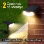 UNBON Luces Solares LED Exterior Jardin, 4 Piezas Focos LED Exterior Solares Jardin Potentes 32LED 3 Modos de Luz, Impermeable