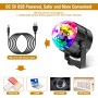 Bola Luces Discoteca LED, 7 Colores RGB Luz con Sonido Activado, 4M Cable USB, Rotación de 360 , Ideal para Cumpleaños,